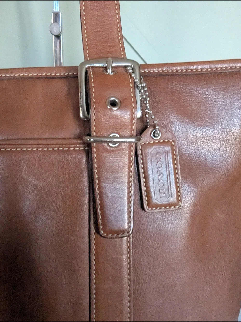 Coach Hamptons Leather Carryall Tote